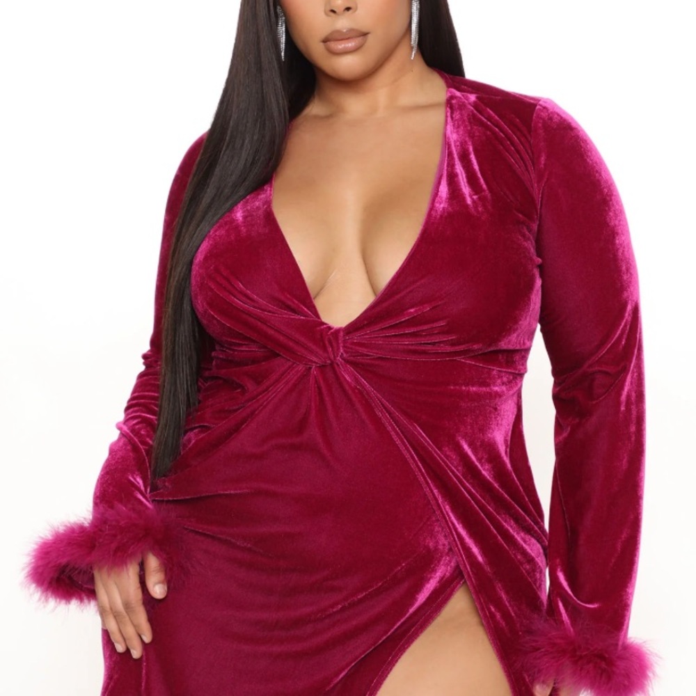 Fashion nova mini velvet dress